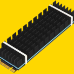 Tobo Aluminum Heat Sinks for M.2 SSD Heatsink Cooling Radiator, PCIE M.2 SSD Cooling Fin for Laptop Computer Silicone Heat Dissipation Pads + Accessories Included TD-1036PC (Pack of 1, Black)