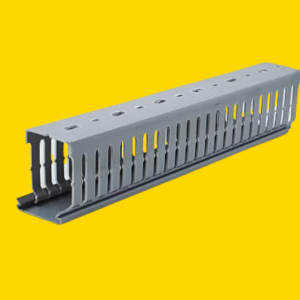 GLOBOMOTIVE 1U 22 Slot-Cable Rack Mount Horizontal Cable Management Duct Raceway Kit to Hide Cables | Wires for Computers | Desks and Shelves (Pack of 10)
