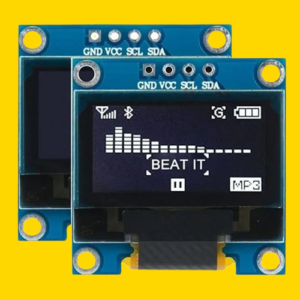 Maison Up | 0.96" I2C/IIC 4-Pin OLED Display Module - White Pixel Color, 128x64 Dot Matrix, Microcontroller Compatible