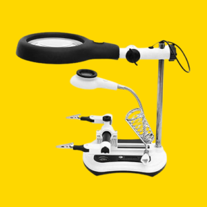 Iktu Magnifying Glass DIY PCB Soldering Desk Magnifier With Light Magnifier For Soldering Iron Helping Third Hand Welding Solder Vise