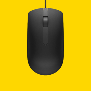 Dell MS116 Wired Optical Mouse, 1000DPI, LED Tracking, Scrolling Wheel, Plug and Play