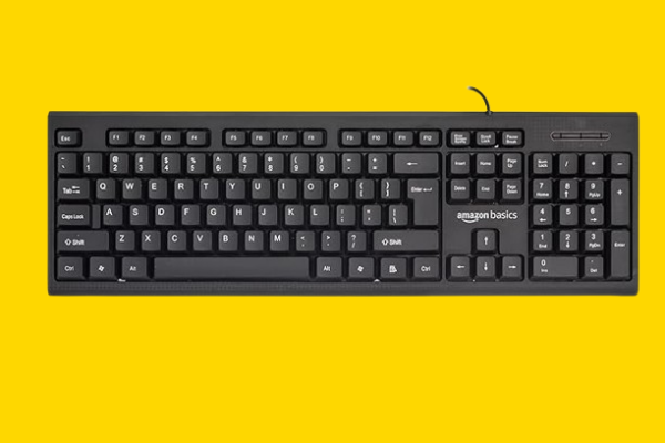 Wired Multimedia Keyboard with 107 Keys, USB 2.0 Interface, for Gaming PC, Computer, Laptop, Mac