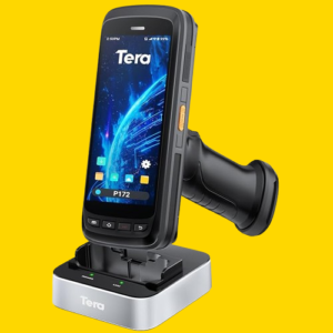 Tera Pro 2024 Newest Android Barcode Scanner Android 11 with Charging Cradle Pistol Grip 8000mAh Zebra SE4710 Scanner Handheld PDA 1D 2D QR Barcode Reader for Warehouse BT 5.0 4G Wi-Fi GPS P172