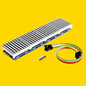 xcluma MAX7219 Microcontroller 4 in 1 Display with 5P Line Dot Matrix Module
