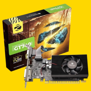 ZEBRONICS GT740-4GD3 Graphics Card, Powered by NVIDIA, 4GB GDDR3, 128-bit, PCIe3.0, Upto 2560 x 1440 @60Hz, Multiple Outputs - HDMI | DVI | VGA, PhysX Support, Heatsink with Fan, High Efficiency